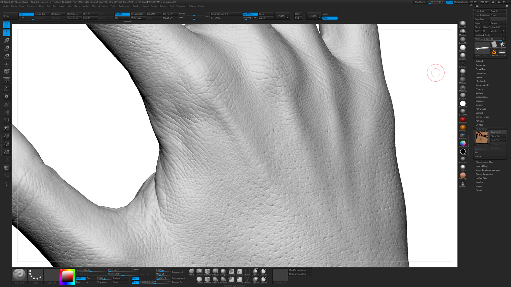 Sculpted 3D Hand Zbrush